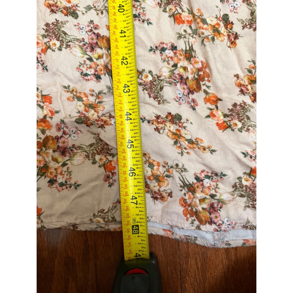 rare Boys + Arrows California‎ Floral boho Maxi Dress Cream Orange Viscose S/M - Picture 4 of 7